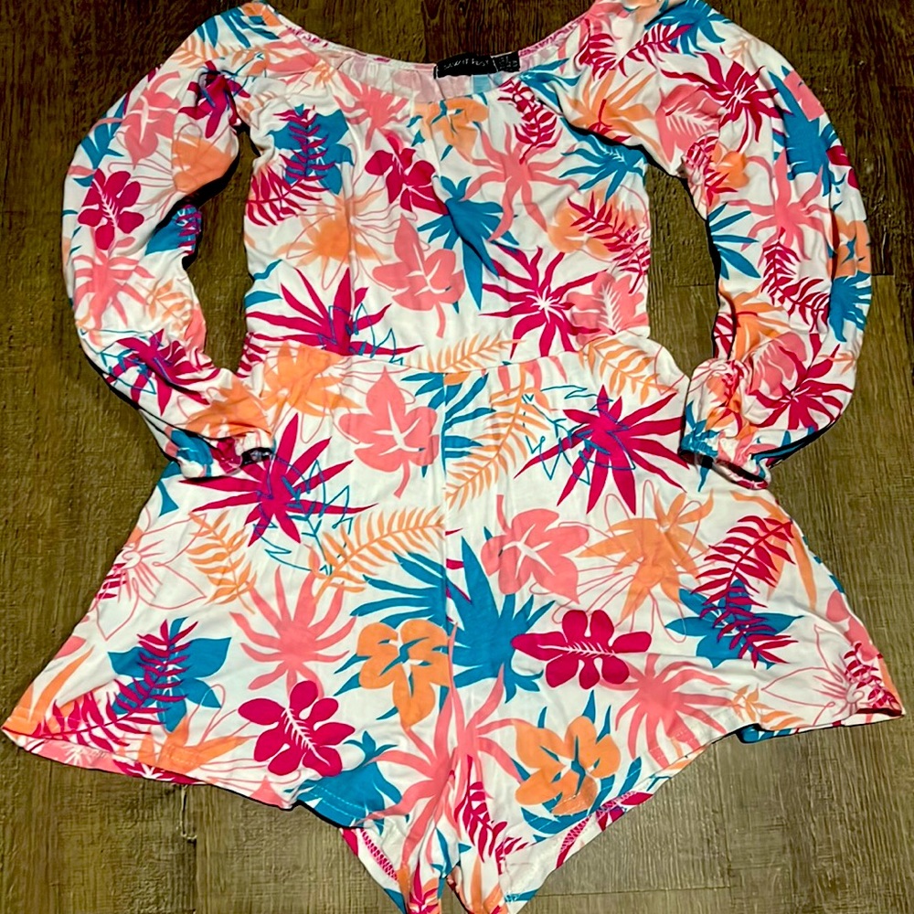 NEW Tropical I Saw It First Romper